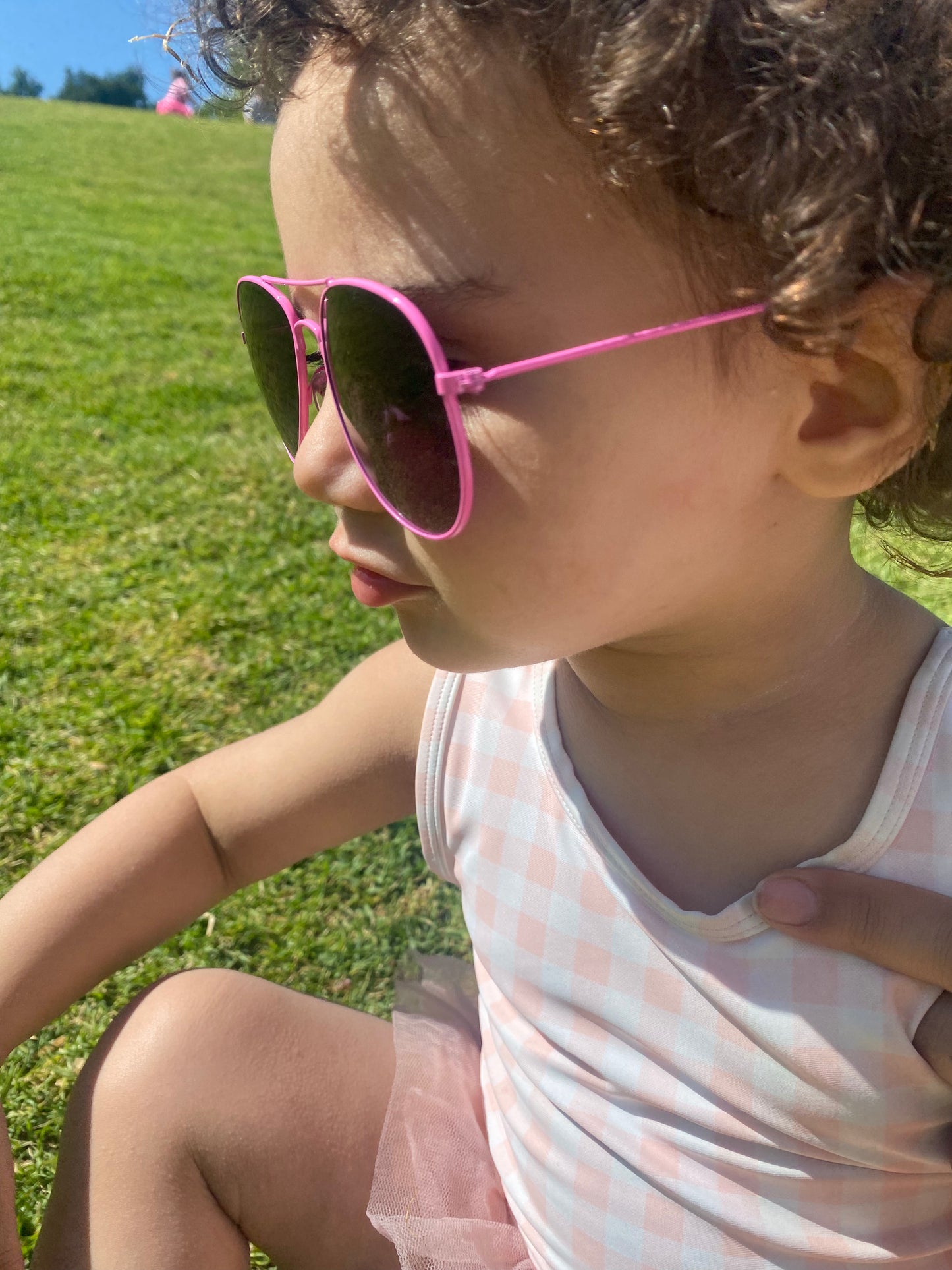 Babiators Toddler Pink Frames Reflective Black Lenses Sunglasses