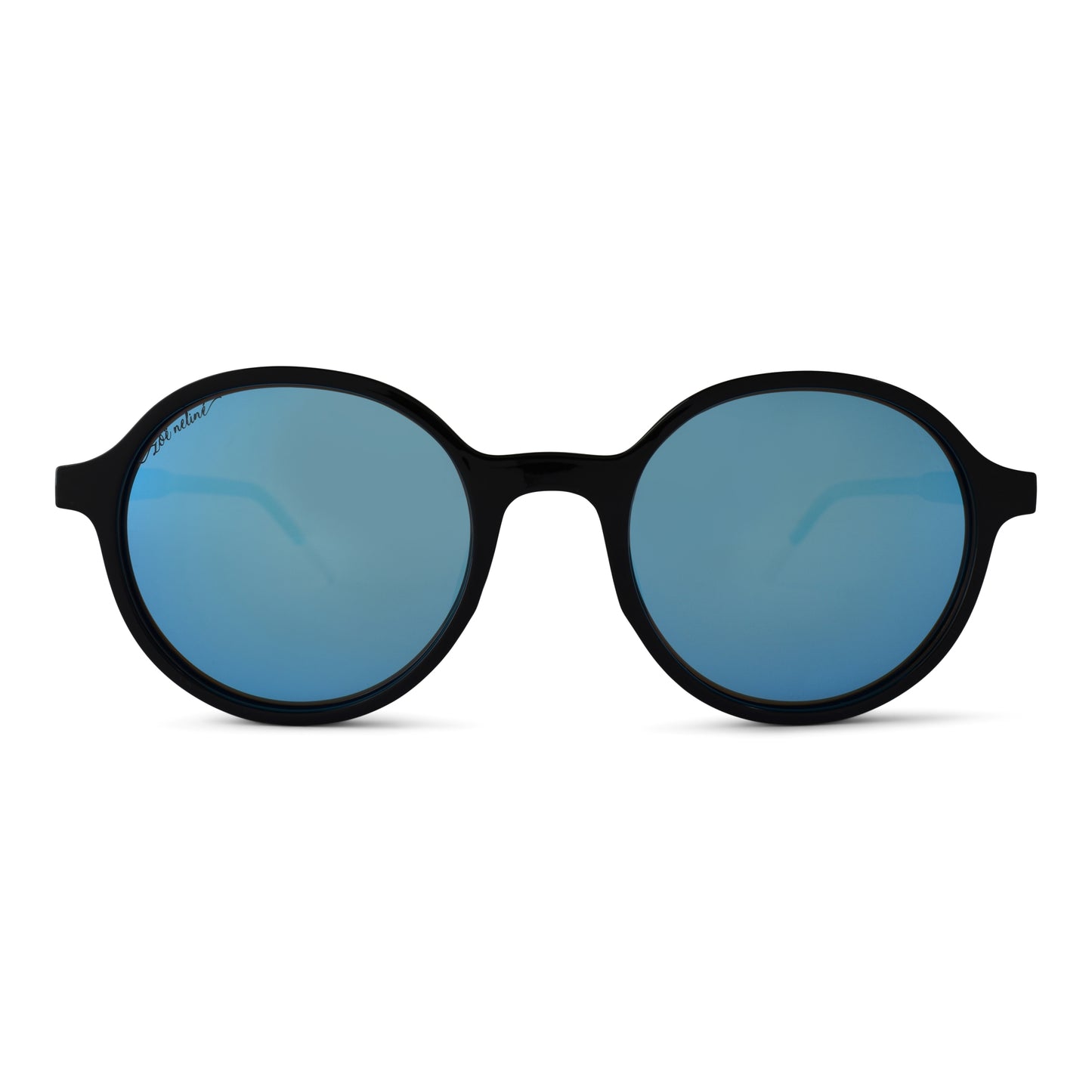 Boho Round - Blue Lense- Black Frame