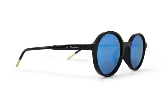 Boho Round - Blue Lense- Black Frame