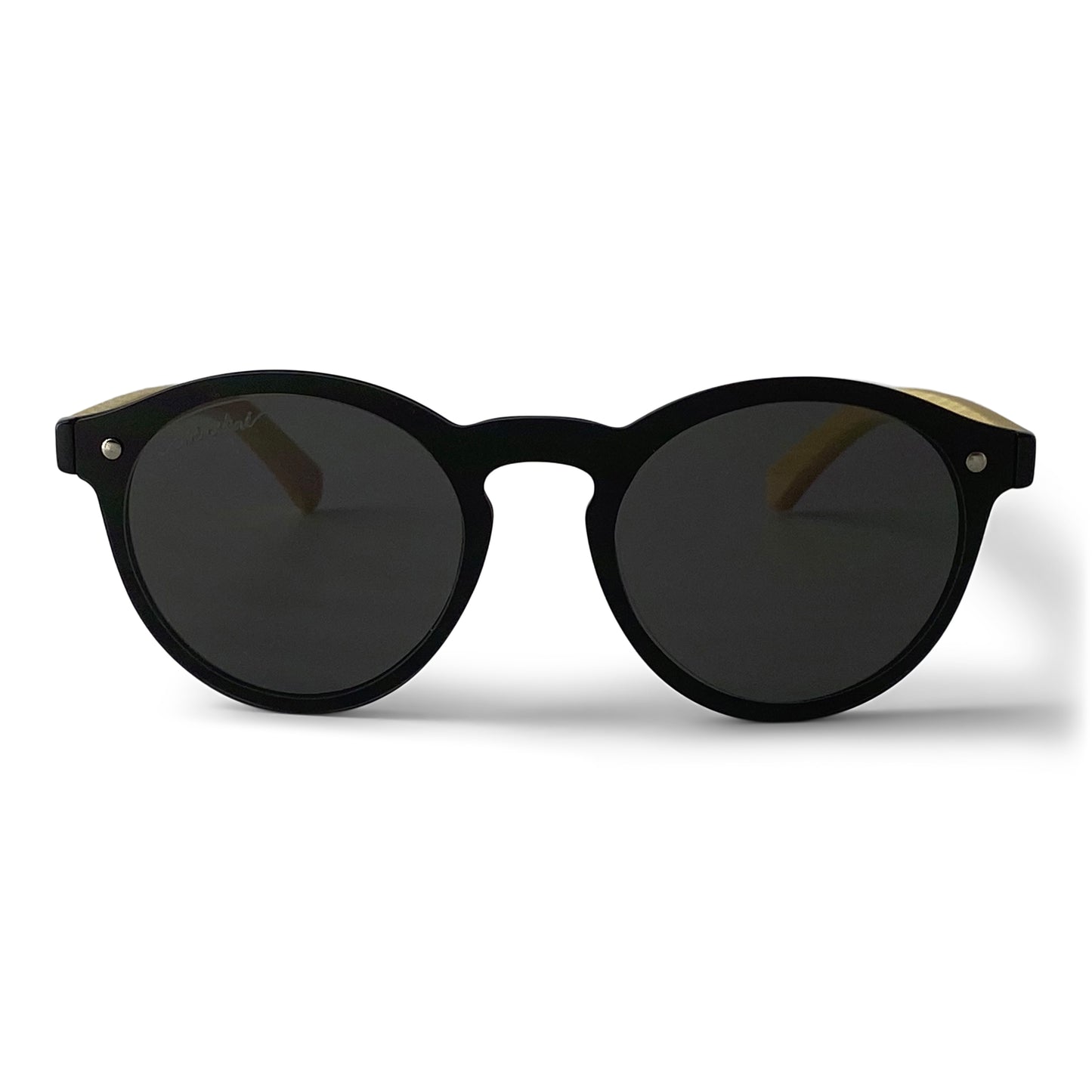 Bamboo - Reflective Black Lensed-Wood Frame